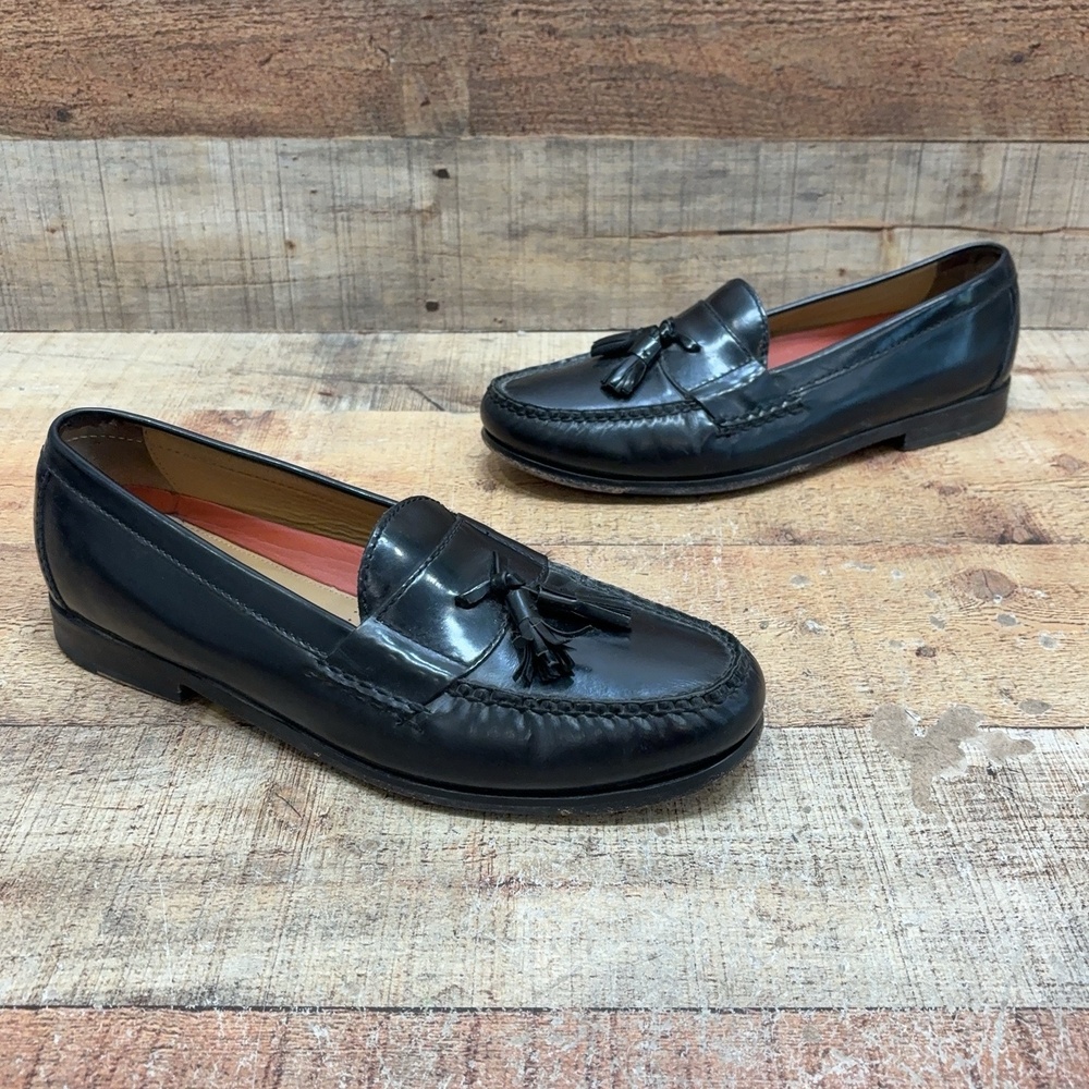 Cole Haan Shoes Mens Size 9.5 42.5 Black Leather Dress Tassel Loafer Grand.OS